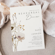 Whimsical Wildflower | Ivory Rehearsal Dinner