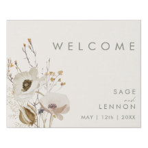 Whimsical Wildflower | Ivory Welcome Sign