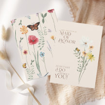 Whimsical Wildflower Maid of Honour Proposal
