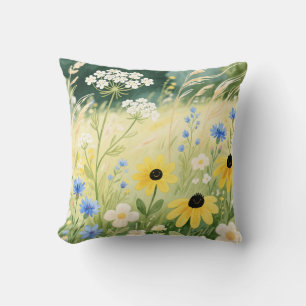 Whimsical Wildflower Meadow  Cushion