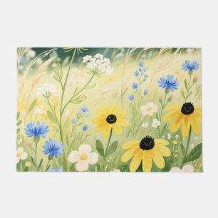 Whimsical Wildflower Meadow Doormat