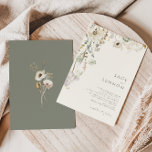 Whimsical Wildflower Meadow | Ivory Wedding Invitation<br><div class="desc">This Whimsical Wildflower Meadow | Ivory wedding invitation is perfect for your simple, elegant boho wedding. The modern rustic greenery accompanied by the minimalist watercolor wildflowers will help bring your vision to life! This design of pretty gold flowers, touches of bohemian sage green and purple is sure to complete your...</div>