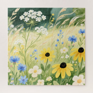 Whimsical Wildflower Meadow Jigsaw Puzzle