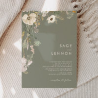 Whimsical Wildflower Meadow | Sage Green Wedding