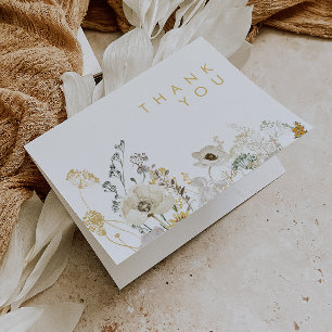 Whimsical Wildflower   Meadow Thank You Card