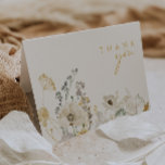 Whimsical Wildflower Meadow Thank You Card<br><div class="desc">This Whimsical Wildflower Meadow thank you card is perfect for your simple, elegant boho wedding. The modern rustic greenery accompanied by the minimalist watercolor wildflowers will help bring your vision to life! This design of pretty gold flowers, touches of bohemian sage green and purple is sure to complete your minimal...</div>