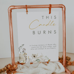 Whimsical Wildflower Meadow This Candle Burns Poster