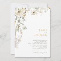 Whimsical Wildflower Meadow Wedding Invitation