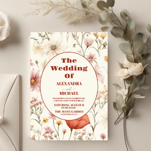 Whimsical Wildflower Meadow Wedding Invitation