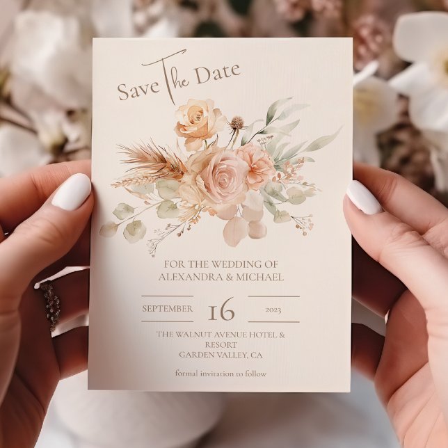 Whimsical Wildflower Meadow Wedding Save The Date (Creator Uploaded)