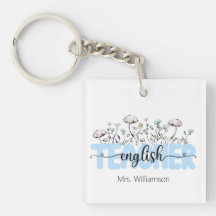 Whimsical Wildflower Personalised English Teacher