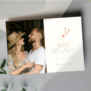 Whimsical Wildflower Photo Wedding Save The Date