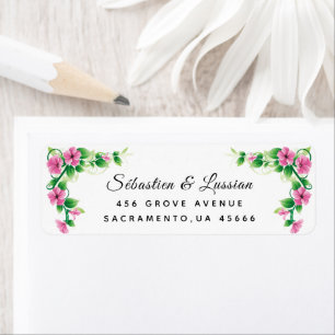 Whimsical Wildflower Return Address Label