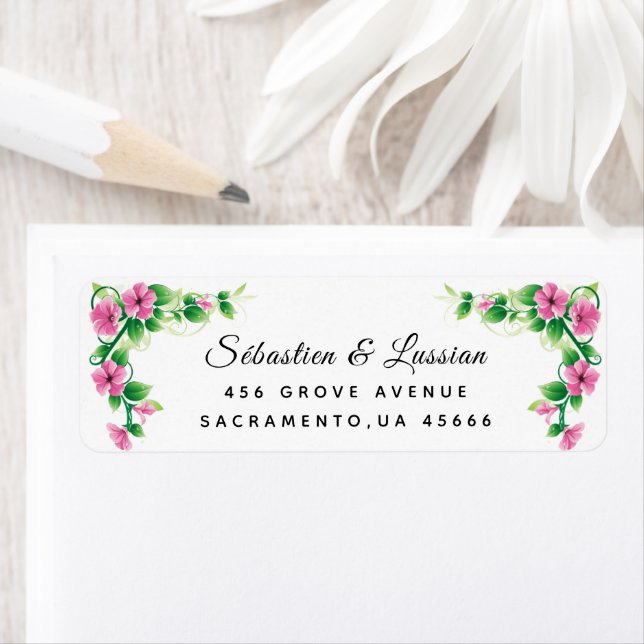 Whimsical Wildflower Return Address Label (Insitu)