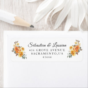 Whimsical Wildflower Return Address Label