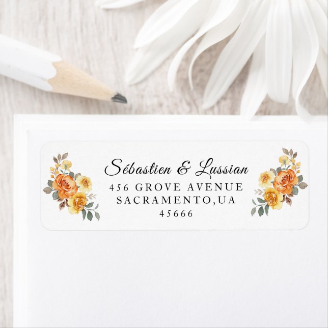 Whimsical Wildflower Return Address Label (Insitu)