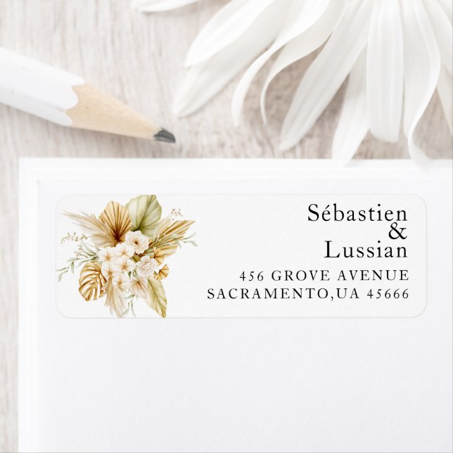 Whimsical Wildflower Return Address Label (Insitu)