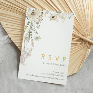 Whimsical Wildflower RSVP Card