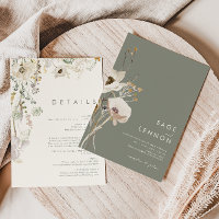 Whimsical Wildflower Sage Green All In One Wedding