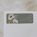 Whimsical Wildflower | Sage Green Return Address L Label<br><div class="desc">This Whimsical Wildflower | Sage Green return address label is perfect for your simple, elegant boho wedding. The minimalist watercolor wildflowers will help bring your vision to life! The design of pretty white and gold flowers, with touches of purple and yellow, is sure to complete your minimal fall floral wedding...</div>