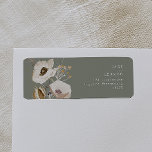 Whimsical Wildflower | Sage Green Return Address L Return Address Label<br><div class="desc">This Whimsical Wildflower | Sage Green return address label is perfect for your simple, elegant boho wedding. The minimalist watercolor wildflowers will help bring your vision to life! The design of pretty white and gold flowers, with touches of purple and yellow, is sure to complete your minimal fall floral wedding...</div>