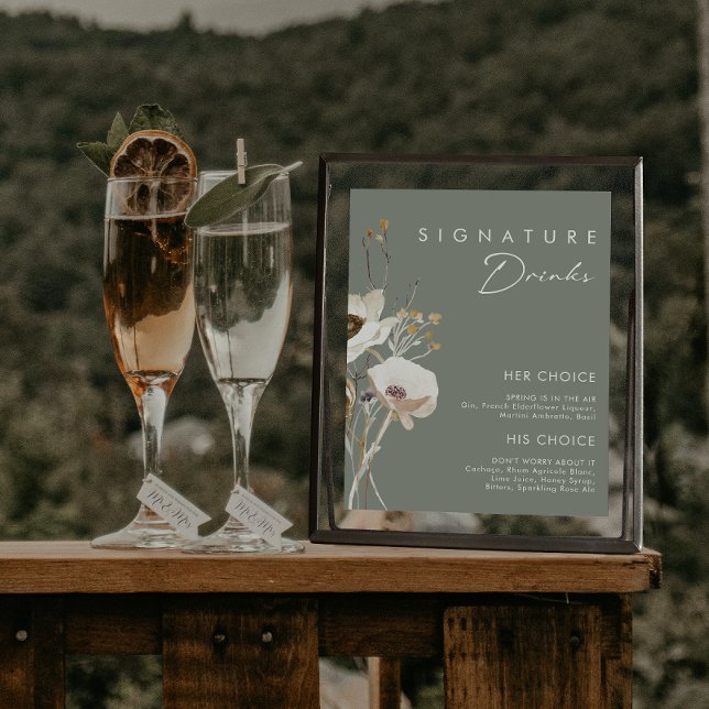 Whimsical Wildflower | Sage Signature Drinks Sign (Creator Uploaded)