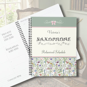 Whimsical Wildflower Saxophone Rehearsal Planner