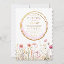 Whimsical Wildflower Watercolor Design Wedding