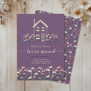 Whimsical Wildflower We Have Moved Announcement 