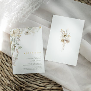 Whimsical Wildflower Wedding Reception Card
