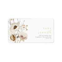 Whimsical Wildflower Wedding RSVP Address Labels