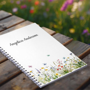 Whimsical Wildflowers and Butterflies Notebook