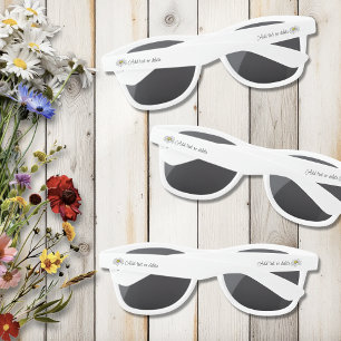 Whimsical Wildflowers Butterfly Mushroom Wedding Sunglasses