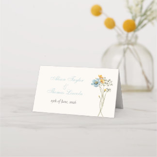 Whimsical Wildflowers Meadow Wedding  Place Card