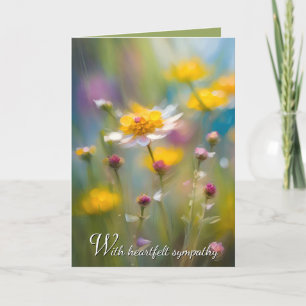 Whimsical Wildflowers Sympathy Card