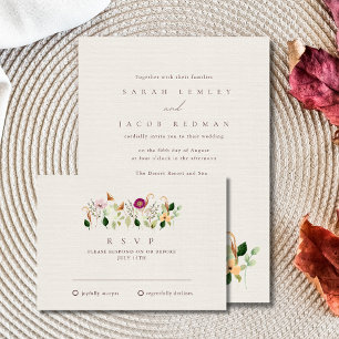 Whimsical Wildflowers Wedding RSVP Card