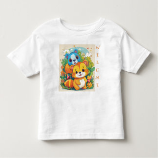 Whimsical Wildlife Wonderland Kids T-Shirt Design