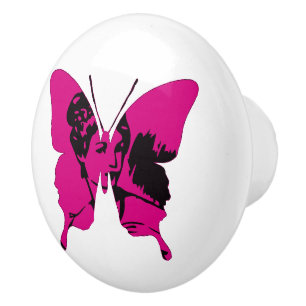 Whimsical Wings: Cameo Pink Ceramic Knob
