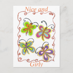 Whimsical Wings: Stunning Butterfly-Themed design Postcard