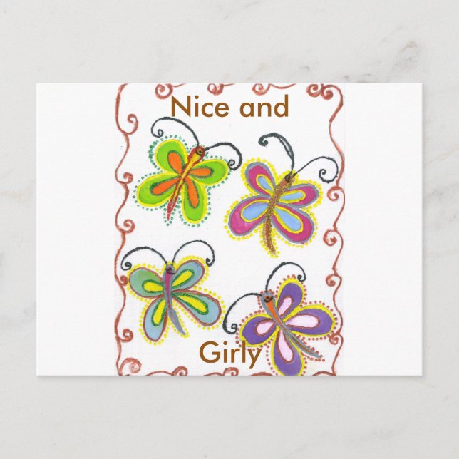 Whimsical Wings: Stunning Butterfly-Themed design Postcard (Front)