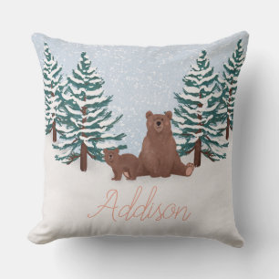 Whimsical Winter Bears & Woodland Wonderland Cushion