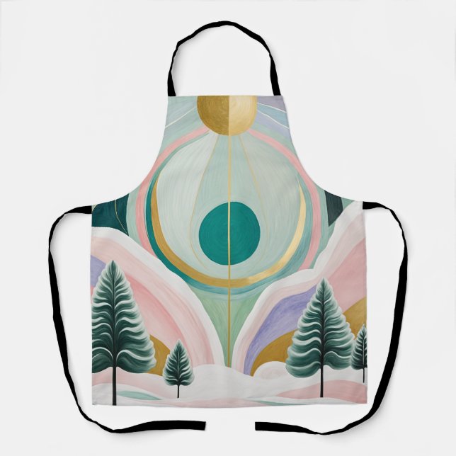 Whimsical Winter Dreamscape Apron (Front)