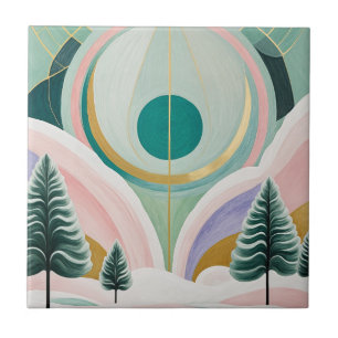Whimsical Winter Dreamscape Ceramic Tile