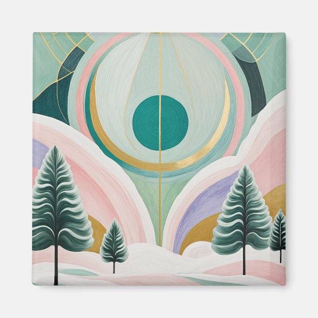 Whimsical Winter Dreamscape Magnet (Front)
