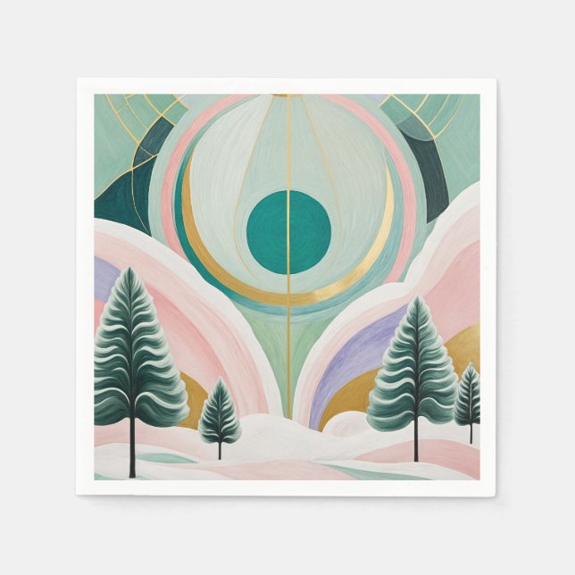 Whimsical Winter Dreamscape Napkin (Front)