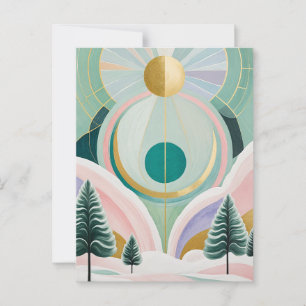 Whimsical Winter Dreamscape Postcard