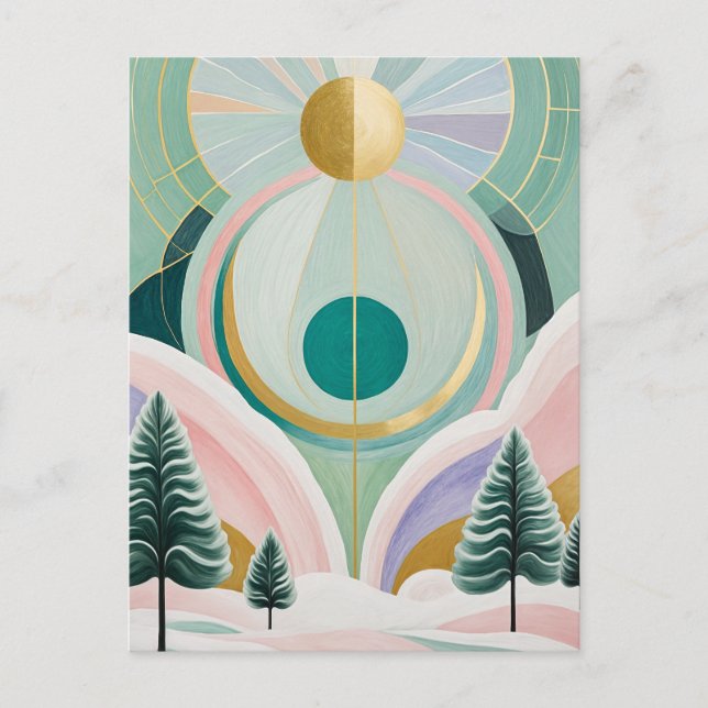 Whimsical Winter Dreamscape Postcard (Front)