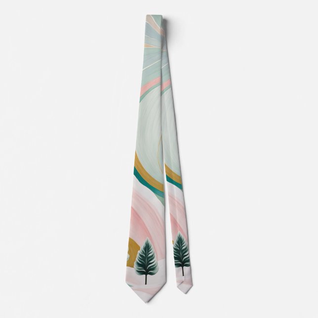 Whimsical Winter Dreamscape Tie (Front)