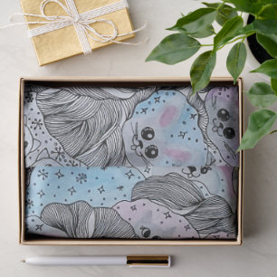 "Whimsical Winter Forest" Artistic Hand-Drawn Gift Tissue Paper