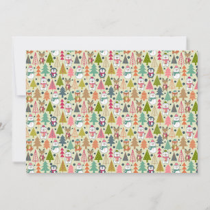 Whimsical Winter Forest Friends Holiday Card